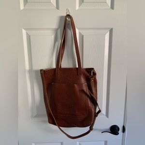 Portland Leather Company Crossbody Tote- Nutmeg